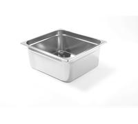 HENDI Contenitore Gastronorm, GN 2/3, resistenza termica -40 °C a 300 °C, compatibile con i forni a convezione, frigoriferi, bagno María, chafing dishes, 9L, 354x325x(H)100mm, acciaio inox 18/10