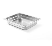 HENDI Contenitore Gastronorm, GN 1/2, resistenza termica -40 °C a 300 °C, compatibile con i forni a convezione, frigoriferi, bagno María, chafing dishes, 4L, 325x265x(H)65mm, acciaio inox 18/10