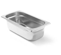 HENDI Contenitore Gastronorm, GN 1/3, resistenza termica -40 °C a 300 °C, compatibile con i forni a convezione, frigoriferi, bagno María, chafing dishes, 4L, 325x176x(H)100mm, acciaio inox 18/10