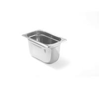 HENDI Contenitore Gastronorm, GN 1/4, resistenza termica -40 °C a 300 °C, compatibile con i forni a convezione, frigoriferi, bagno María, chafing dishes, 4L, 265x162(H)150mm, acciaio inox 18/10