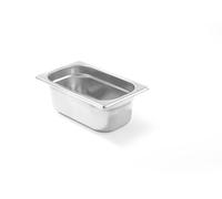 HENDI Contenitore Gastronorm, GN 1/4, resistenza termica -40 °C a 300 °C, compatibile con i forni a convezione, frigoriferi, bagno María, chafing dishes, 2.8L, 265x162(H) 100mm, acciaio inox 18/10