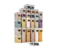 CONTENITORI GOMAIHE Set 25 Ermetici in Plastica per Cereali e Caffè 2,8 L