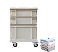 Contenitori impilabili in stile industriale | Contenitore mobile con coperchio, organizer multifunzione per vestiti, attrezzi da giardinaggio, fiori, interni ed esterni