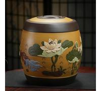 Contenitori in ceramica per riso e caffè - Barattolo vintage con elegante finitura smaltata per decorazione e organizzazione della casa