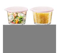 Contenitori In Per Conservazione Con Coperchi,4 Pezzi Barattoli Per Cibo Riutilizzabili - Contenitore Ermetico Per Pranzo,Per Preparazione Pasti Cucina Cottura Dispensa Frigo Congelatore Pranzo Insala