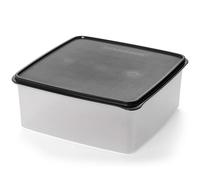 Contenitori in plastica con coperchio, contenitori da 11 l con coperchio, contenitori ermetici in plastica per alimenti, cibo per animali domestici, riso, contenitori impilabili trasparenti per