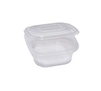 Contenitori in PP - con coperchio incernierato - 15,5 x 15,5 x 5,7 cm - Europack
