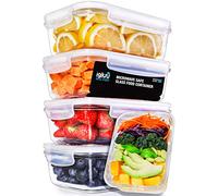Contenitori In Vetro Per Alimenti - Coperchi Trasparenti Con Sfiato Per Vapore - Chiusura Ermetica - Senza BPA - Adatti A Microonde, Freezer, Forno E Lavastoviglie - Set Di 5 + 1 Coperchio In Omaggio