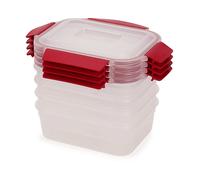 Joseph Joseph Set Contenitori Rettangolari Nest Lock – 4 pezzi, 1.1 L, Coperchi ermetici, Senza BPA
