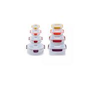 Joseph Joseph Nest Lock Set Contenitori per Alimenti 8 Pezzi, Varie Taglie, Salvaspazio, Coperchi Ermetici, Senza BPA