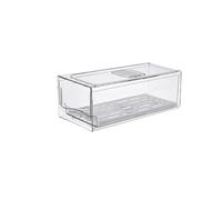 Contenitori organizer impilabili for frigorifero, contenitori riutilizzabili for alimenti, for cassetti in cucina domestica, ristorante(M)