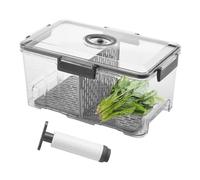 Contenitori per alimenti a vuoto con pompa - scatole di stoccaggio del timer trasparenti per cucina | Organizzatore alimentare portatile per viaggi, uso quotidiano e picnics, box di stoccaggio multius