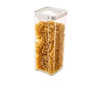 Contenitori per alimenti in plastica con coperchi, contenitori quadrati in plastica per cereali, impilabili, ermetici, con clip di bloccaggio per farina, zucchero e prodotti da forno
