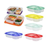 Contenitori per alimenti Meal Prep,Portavivande A 3 Scomparti - Contenitore Ermetico Alimentare | Utilizzabile in frigorifero, microonde, lavastoviglie, casa, ufficio, campeggio, picnic e scuola