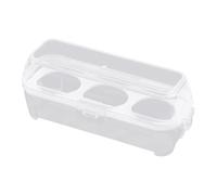 Contenitori per Alimenti Portauova Contenitore per uova in plastica Scatola portauova antiurto Custodia per uova più croccante per frigorifero Campeggio Picnic Cucina da (White, 10.5x10.5x6.5cm)