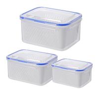 Contenitori per alimenti - Scatola trasparente per drenaggio respirabile - Vassoio di stoccaggio per frutta e alimenti | per la casa il pranzo frigorifero cucina dispensa cottura