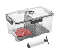 Contenitori per alimenti sottovuoto con pompa - Scatole sottovuoto, contenitore sottovuoto | contenitore di immagazzinaggio di carne marinata con timer trasparente, scatola di immagazzinaggio