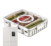 Contenitori per alimenti - Vassoio da portata diviso con coperchio, scatola a scomparti, riutilizzabile, organizer trasparente per verdure, caramelle, frutta, noci, snack impilabile, vassoio con 4