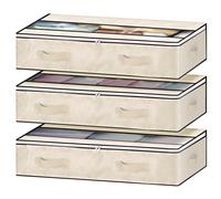 Contenitori per Armadio Salvaspazio Sottoletto 3 Pezzi Con Finestra Di Osservazi