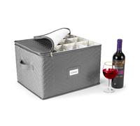 Contenitori per bicchieri Sorbus (trapuntati) Scatola porta bicchieri da vino con divisori e maniglia - Contenitori per la conservazione in Cina