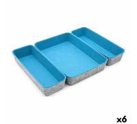 E_0002_S2231211 Confortime Set di Cestini Confortime 3 Pezzi Feltro 28 x 20,5 x
