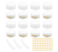 contenitori per cosmetici,vasetti cosmetici,barattolini plastica piccoli con tappo contenitori piccoli per creme,vuoti contenitori piccoli per creme (Bianco -5g-12 pezzi)