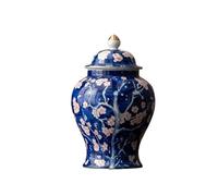 Contenitori per Dispensa Barattolo da tè cinese retrò barattolo sigillato in ceramica for uso domestico vaso blu e bianco buccia di mandarino barattolo da tè del risveglio del tè nero Pu'er Contenitor