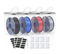 Contenitori per filamento 3D, set da 4, Dry Box ermetiche da 4,0 L con gel di silice riutilizzabile, per bobine da 1 kg PLA PETG TPU
