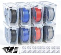 Contenitori per filamento 3D, set da 8, Dry Box ermetiche da 4,0 L con gel di silice riutilizzabile, per bobine da 1 kg PLA PETG TPU