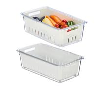 Contenitori per frigo con coperchio Box trasparenti 0,6 kg Organizer frigo