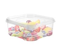 Contenitori per frutta in PP, 4,72 x 5,31 x 2,17 pollici, contenitore per alimenti Design trasparente a prova di perdite | Scatola di stoccaggio per refrigeratore impilabile, organizer per portelli
