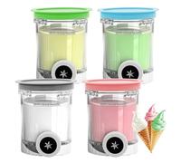 Contenitori per Gelato, 4 Pezzi Contenitore per Pinte per Ninja Creami Swirl NC700 NC701EU 480 ML Vasetti Senza BPA e Lavabile in Lavastoviglie Accessori per Macchine per Il Gelato