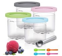 Contenitori per Gelato,Contenitore Creami per macchina da gelato Ninja Creami,4 Pezzi Accessori gelatiera serie per serie NC301 NC300 NC299AMZ,con Coperchio,senza BPA 16 oz