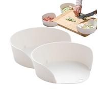 Contenitori per la preparazione dei pasti - Confezione da 2 ciotole per la preparazione del tagliere, soluzione impilabile | Organizer ermetico per alimenti, accessorio da cucina versatile, set di