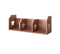 contenitori per libri Scaffale da scrivania in legno, con ripiani espositivi a 3 scomparti, organizer multiuso for scaffali da scrivania for dormitori, uffici, case scaffali per libri(Black walnut col