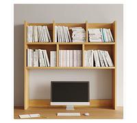 contenitori per libri Scaffale da scrivania Libreria appoggio in legno Espositore for riporre oggetti, Forniture for ufficio Organizzatore , for foto for letteratura, L100xP20xH100cm(Light Brown)