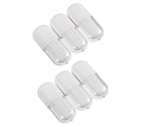 Contenitori per Lucidalabbra Vuoti 3ml Ovali, Plastica Bianca, 6 Pezzi | Ricaricabili e Portatili, con Applicatore e Chiusura Sicura, Trasparenza Alta, Formato Viaggio