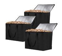 Contenitori per pellet di legno per affumicatore, confezione da 3 sacchetti impermeabili per pellet di combustibile, 9,1 kg, per carbone, griglia, campeggio, attività all'aperto