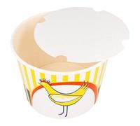 Contenitori Per Pollo 1920 Ml.+Coperchio Ø 16,8/13,9X12,3 Cm Bianco Cartone - 300 Unità