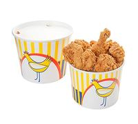 Contenitori Per Pollo 5100 Ml.+Coperchio Ø 22,5/16X21 Cm Bianco Cartone - 240 Unità