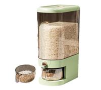 Contenitori per riso, Conservazione degli alimenti da cucina, Contenitore trasparente per riso con doppio anello di tenuta, Dispenser per cereali da banco a bottone con misurino, Dispenser per riso