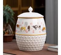 Contenitori per Riso, contenitori in Ceramica, contenitori per tè, Secchio cilindrico di Grande capacità, Cereali, Cereali, sigillati in Stile Cinese, per Snack, Caramelle, Cibo PE