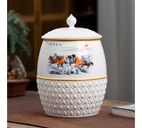 Contenitori per Riso, contenitori in Ceramica, contenitori per tè, Secchio cilindrico di Grande capacità, Cereali, granaglie, sigillati in Stile Cinese, per Snack, Caramelle, Cibo
