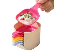 Contenitori per salsa | Piatti per salse | Set di 6 contenitori con supporto per condimento pic-nic, barbecue, campeggio, pranzo cena