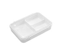 Contenitori per snack a 3 scomparti, piccoli contenitori riutilizzabili e rimovibili con coperchi ermetici trasparenti, contenitori per alimenti divisi per mini frigo, 950 ml, (White, 22.5x4.9x17cm)