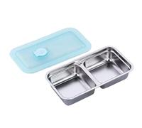 Contenitori per Snack in Acciaio Inossidabile, Contenitori Riutilizzabili Per Merende Con Coperchio In Acciaio Inossidabile, Lunch Box Sicuri in Lavastoviglie per Sport Campeggio e Scuola Ragazzi Raga