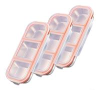 Contenitori per snack in acciaio inox, 3 scomparti divisi, contenitori per alimenti con coperchi sigillati in silicone, per adulti e bambini, scuola e ufficio
