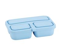 Contenitori per snack in silicone con coperchio | Portapranzo ermetico a tenuta stagna con 3 scomparti | Contenitori per la preparazione dei pasti | Salsa Macedonia Di Frutta Fragole Caramelle Cioccol