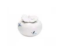 Contenitori per snack, Lattine di tè dipinte a mano con orchidea farfalla e cachi, lattine portatili for piccoli magazzini for uso domestico, contenitore for la conservazione del