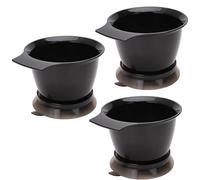 Contenitori per tintura per capelli in plastica da 3, fondo antiscivolo, 500 ml, segni trasparenti per stilisti, ciotole per tintura per capelli essenziali con bilancia